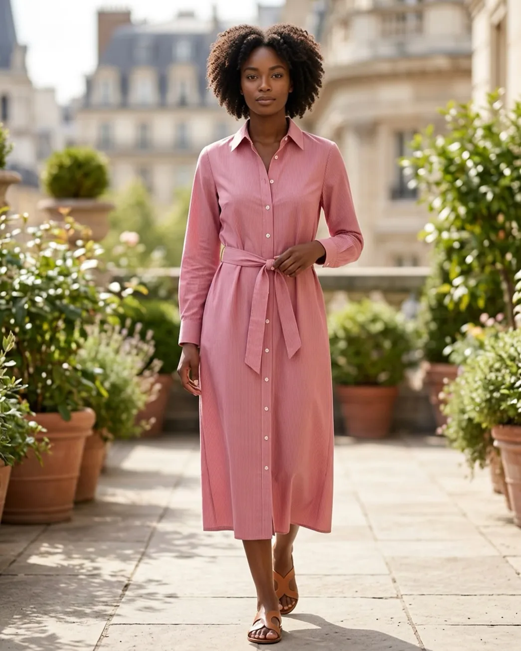 Rose pink striped